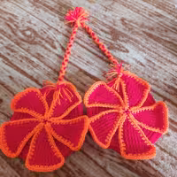 دستگیره بافتنی سنتی در طرح ها و رنگ های مختلف بافته شده با کاموای اکرولیک