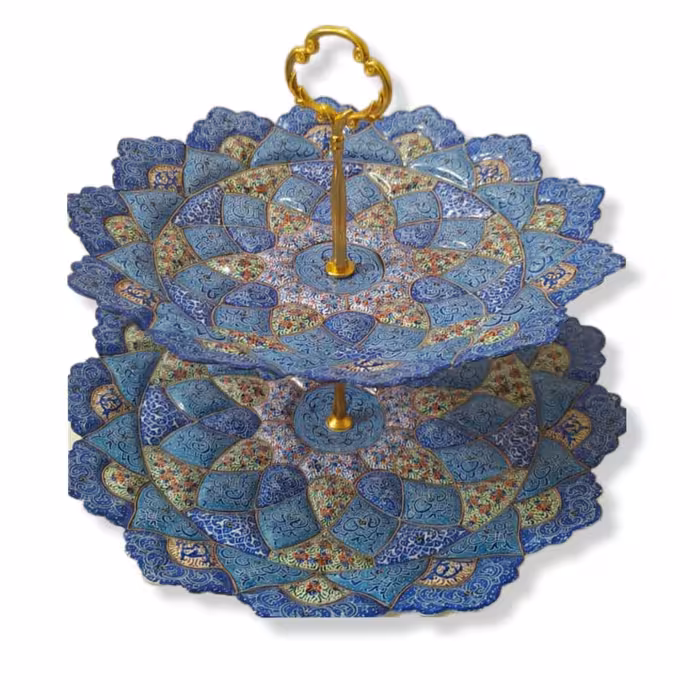 شیرینی خوری دو طبقه میناکاری