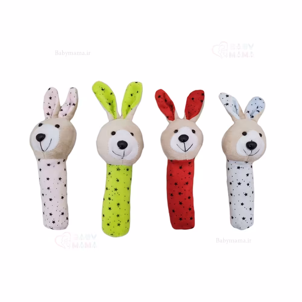 تاتی جغجغه ای دمبلی مدل خرگوش