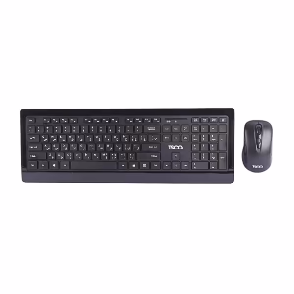 کیبورد و ماوس بی سیم مشکی تسکو مدل TKM 7023 W