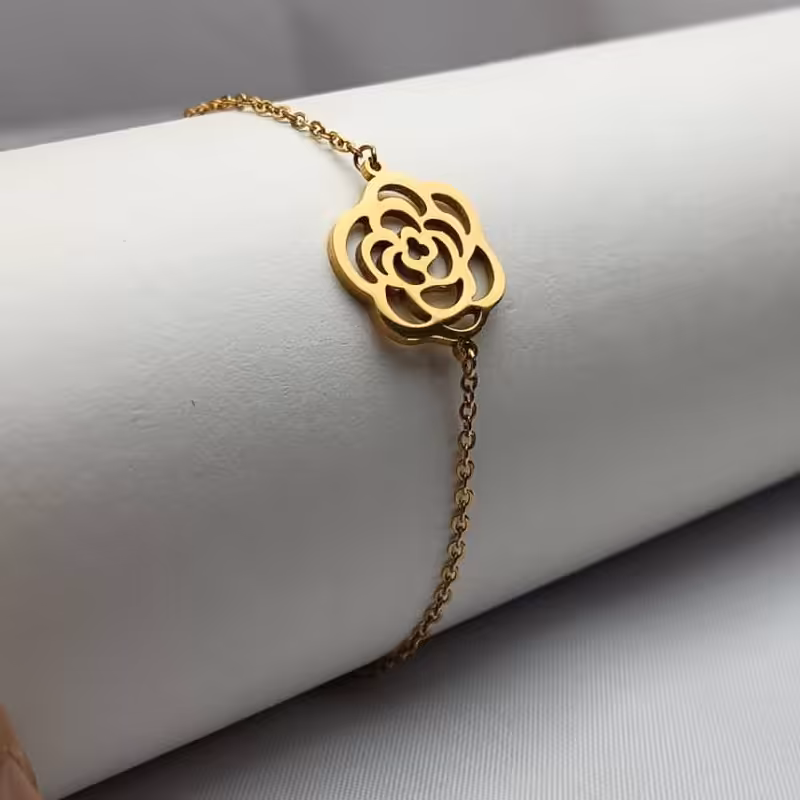 دستبند استیل مدل گل