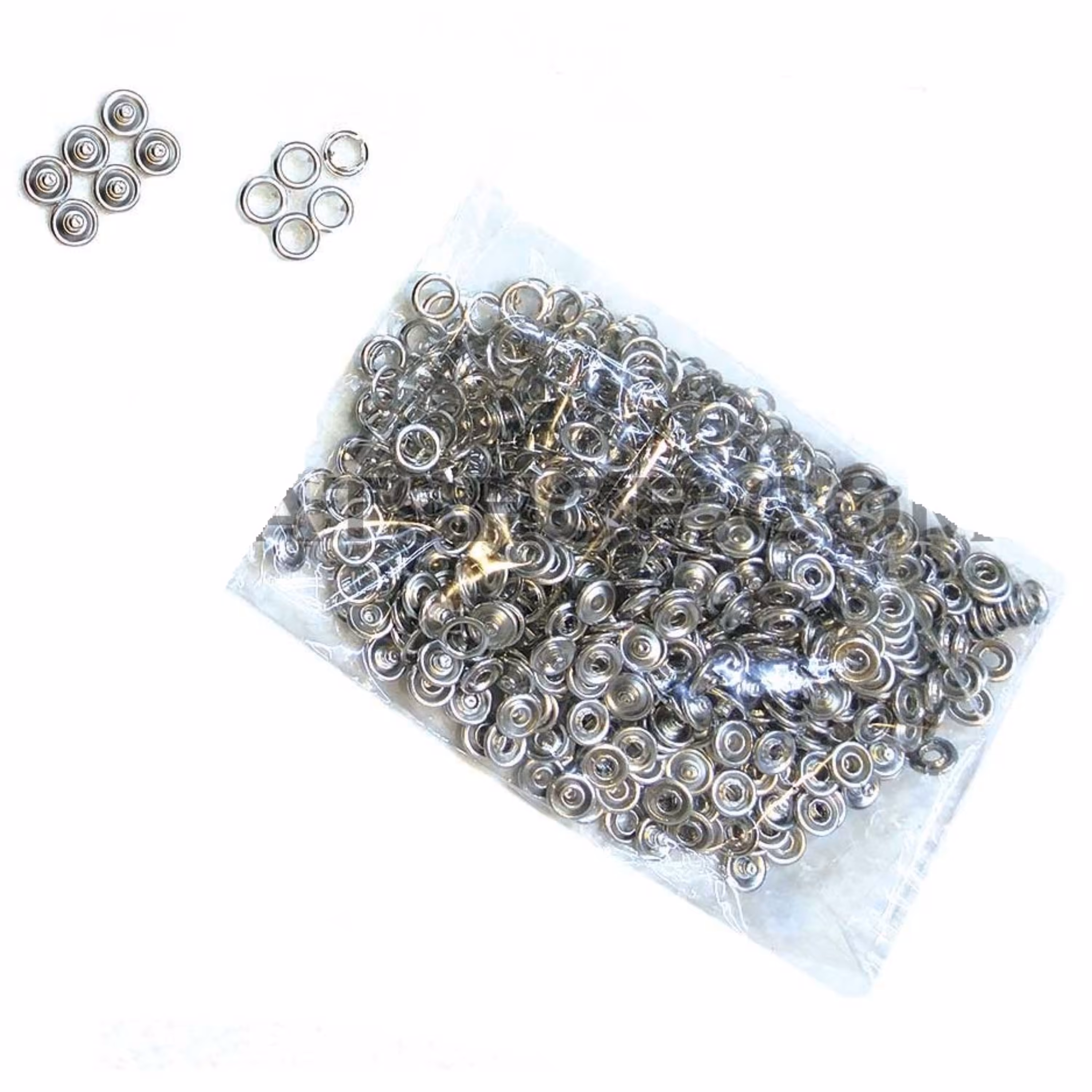 پوکه دکمه چهار پارچه نوزادی سایز ریز ( ست کامل 144 عددی)