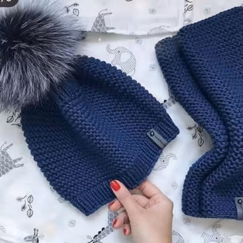شال و کلاه بافتنی اسپرت کودک و بزرگسال