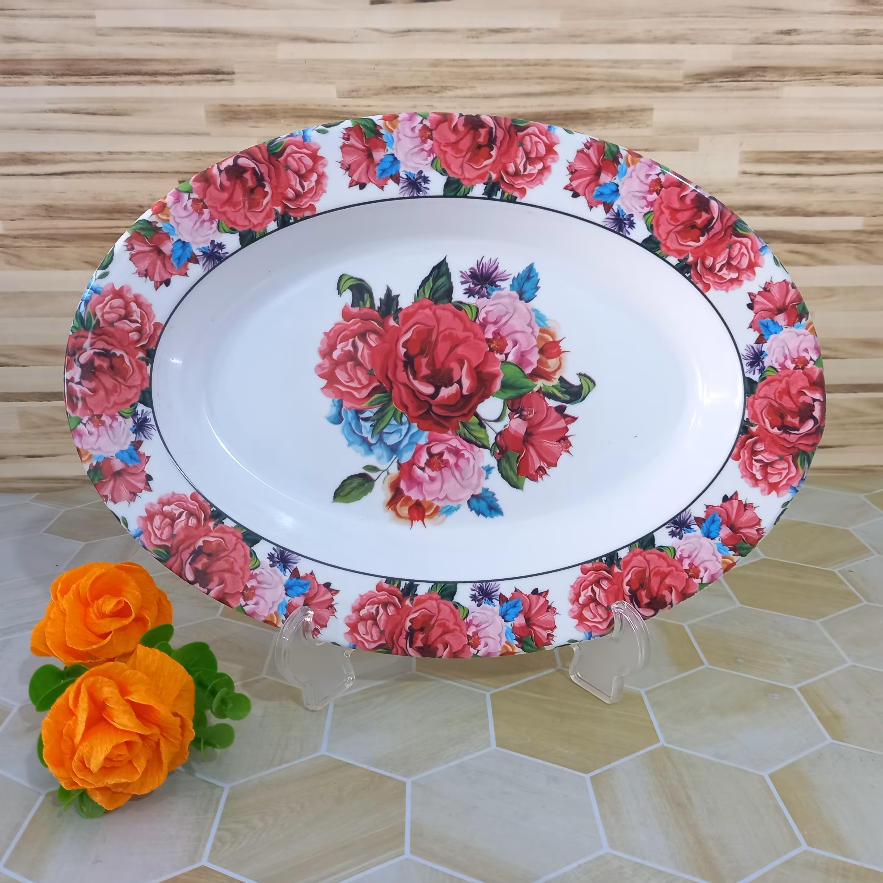 دیس کوچک ملامین گل رز