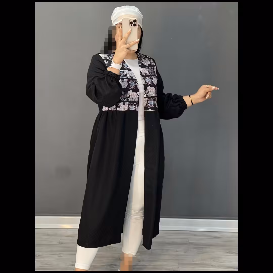 مانتو بلند طرحدار در سه طرح مختلف حراج ویژه 