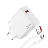 شارژر دیواری شیائومی 120 وات به همراه کابل تبدیل USB-C