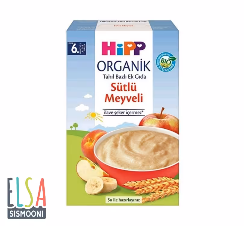 سرلاک ارگانیک هیپ غلات هلو گلابی سیب موز Hipp