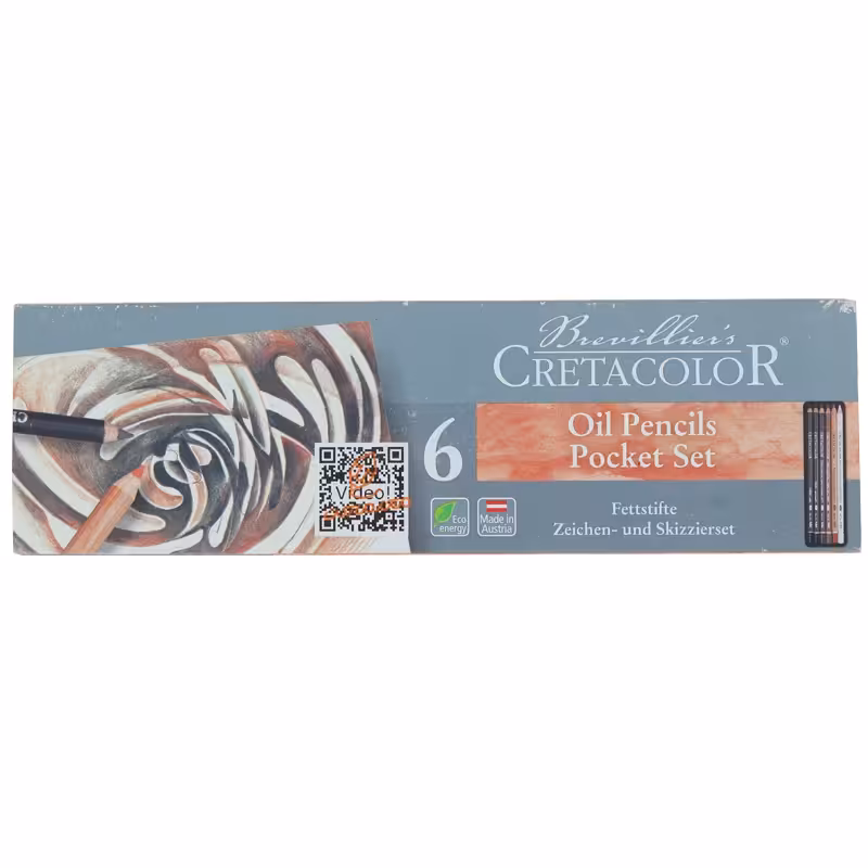 ست مداد روغنی 6 عددی کد 40007 کرتا کالر CRETACOLOR