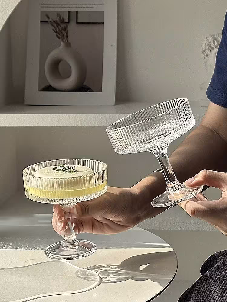 ست شش عددی بستنی خوری کریستال پایه دار