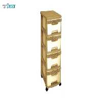 فایل پلاستیکی چهار کشو ناصر پلاستیک مدل 654XL