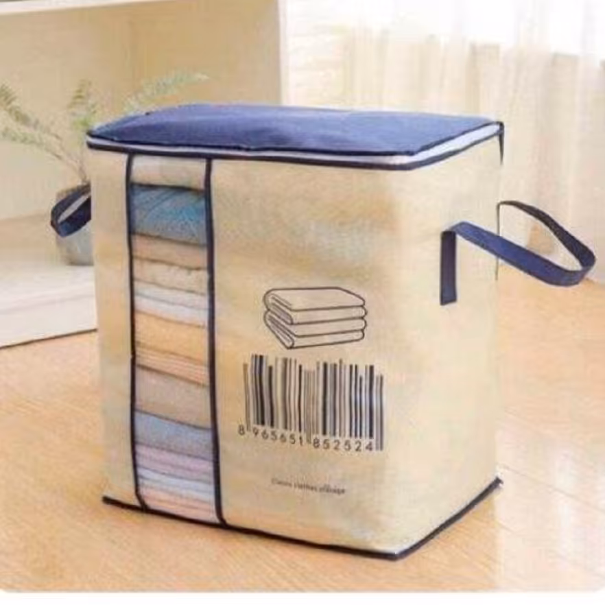 بقچه کاور پتو و لباس بارکد دار مدل دو دسته 