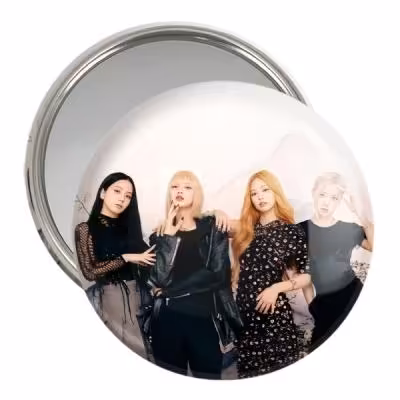 آینه جیبی خندالو مدل گروه بلک پینک Black Pink کد 16685
