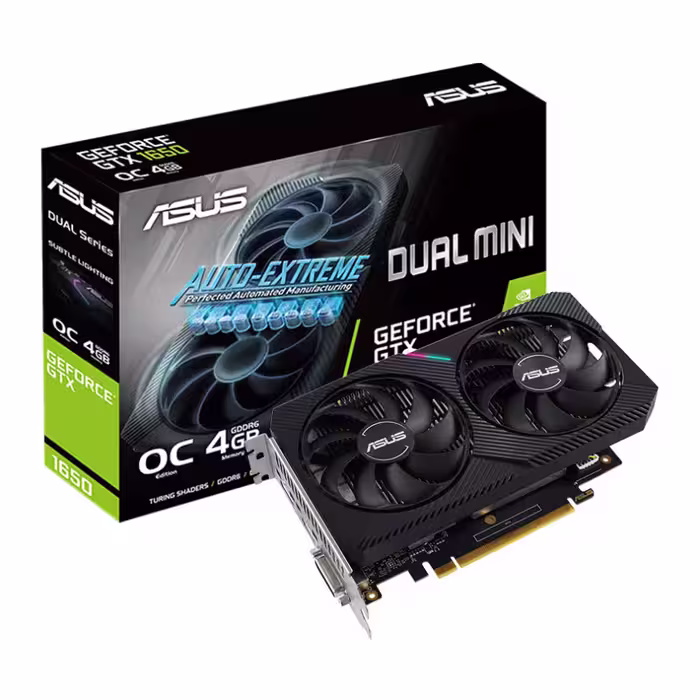 کارت گرافیک ایسوس  Dual GeForce GTX 1650 MINI OC edition 4GB