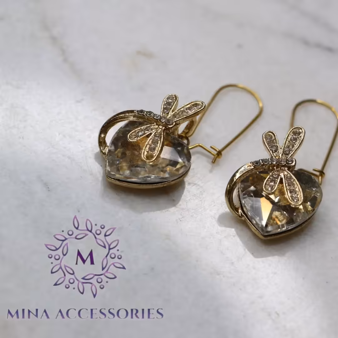 گوشواره طرح جواهر سنجاقک