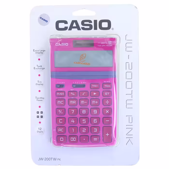 ماشین حساب رومیزی 12 رقمی مدل JW-200TW کاسیو اصلی CASIO