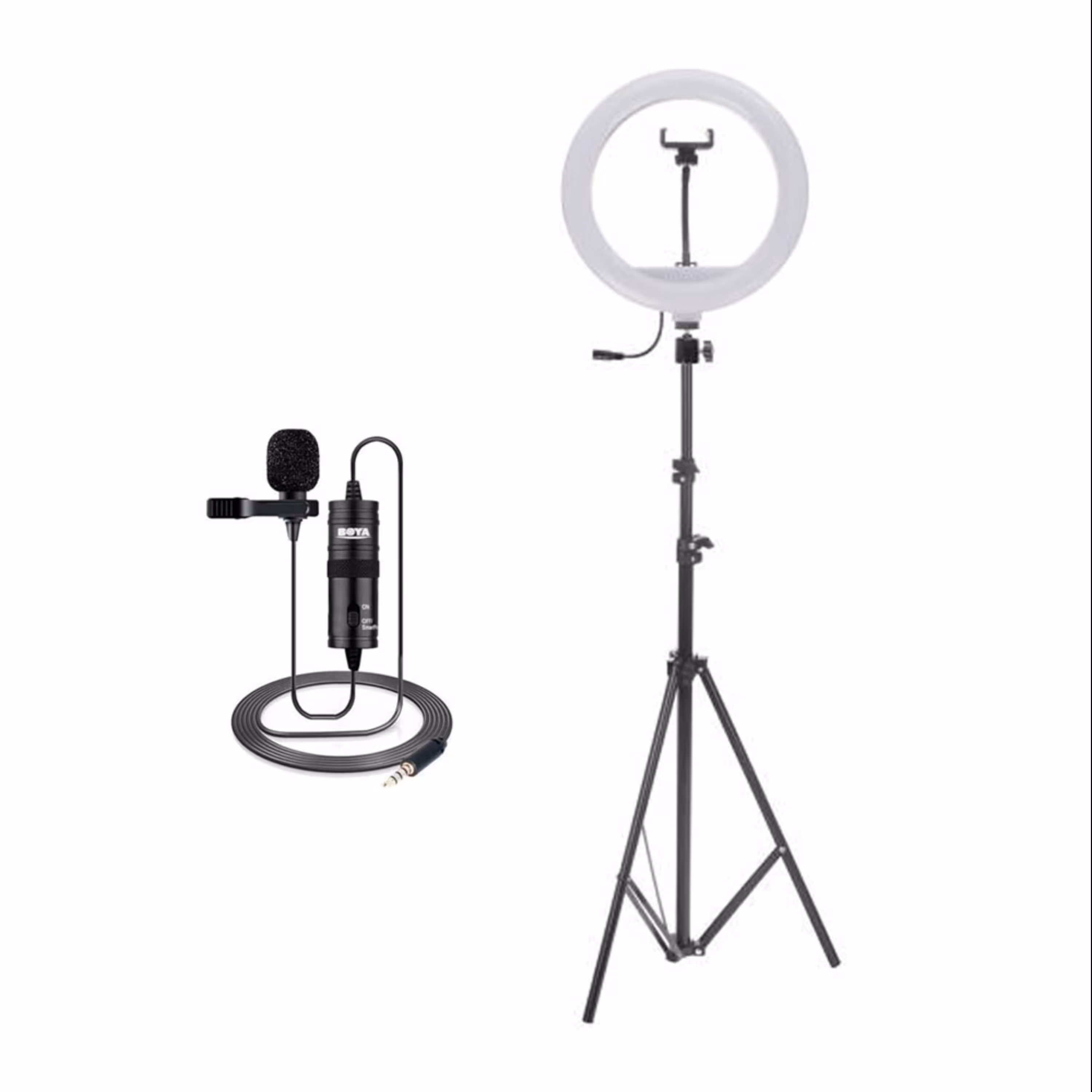 رینگ لایت YQ-320A همراه پایه میکروفن BY-M1