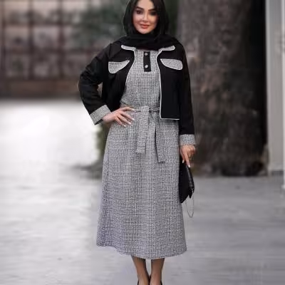 کت سارافون مزونی دو تیکه ریما و ژاکارد