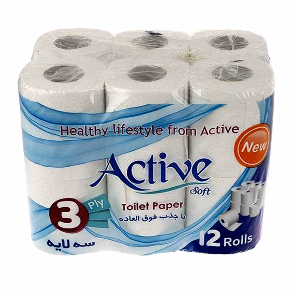 دستمال دلسی سه لایه 12 رول اکتیو 