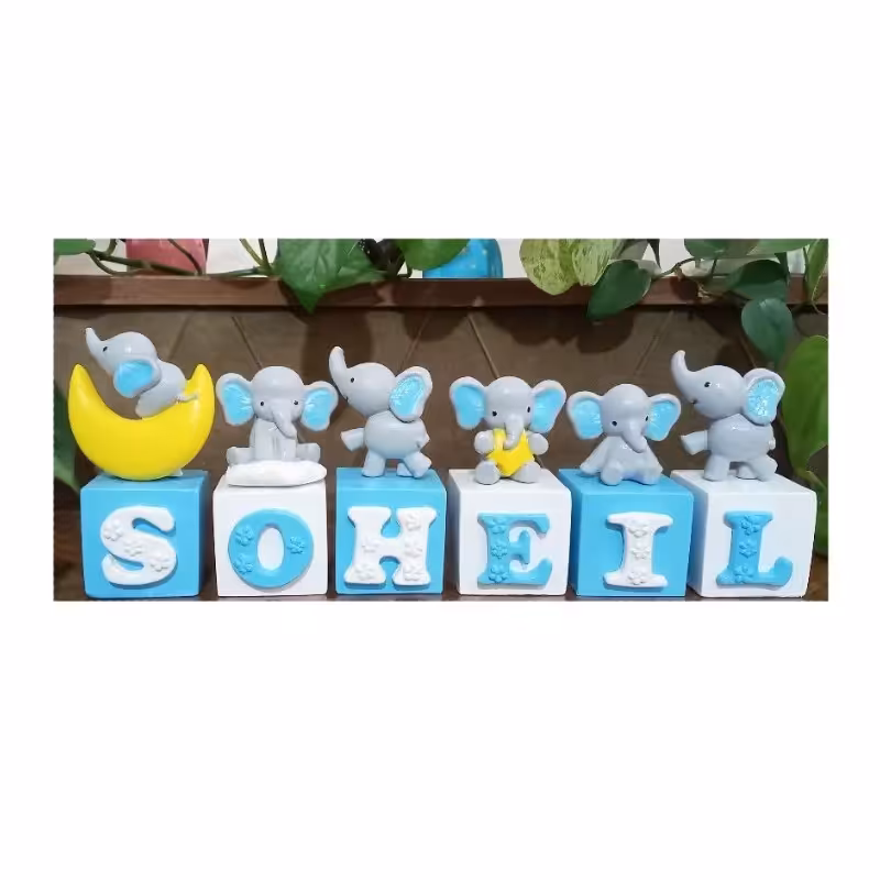 استند اسم مکعبی فیلی کد1. هراسم ورنگی به دلخواه شما. 