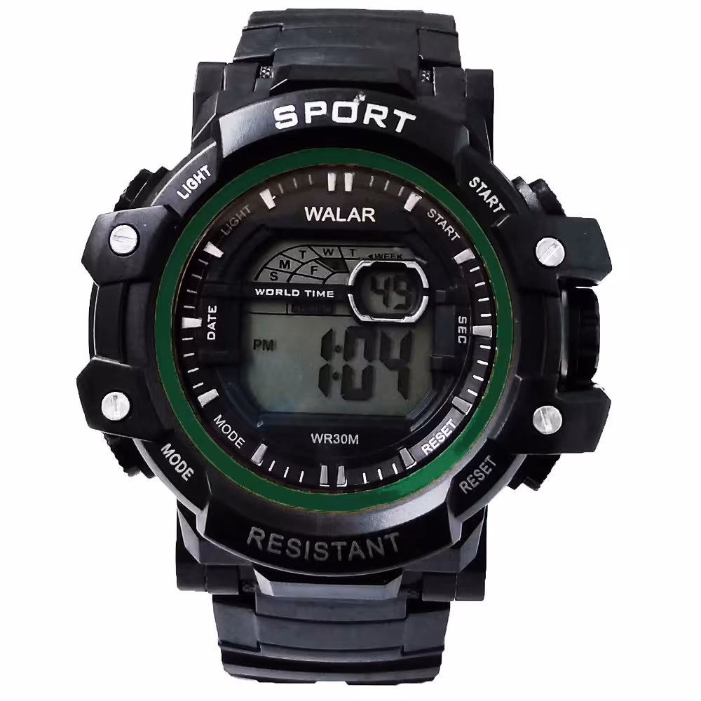 حراج آنلاین ساعت سبز مشکی مچی اسپرت پسرانه  ضدآب  ساعت لاکچری فروش ویژه  ضدآب هدیه تولد