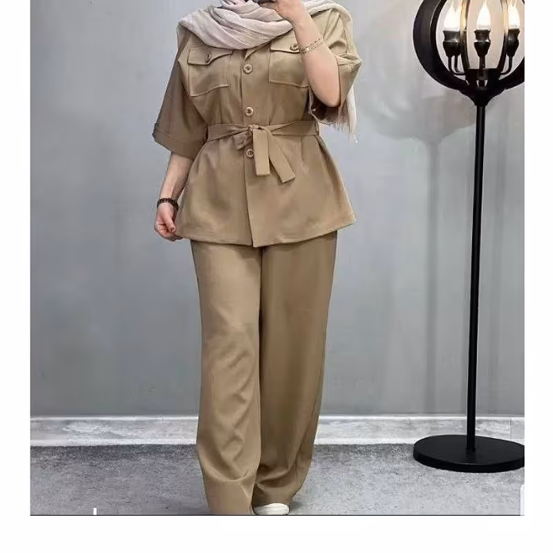 ست مانتو و شلوار جنس درجه 1