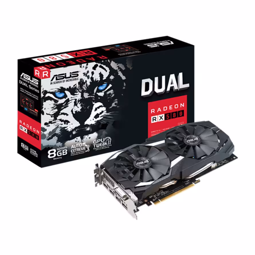 کارت گرافیک ایسوس DUAL RX580 8G BULK