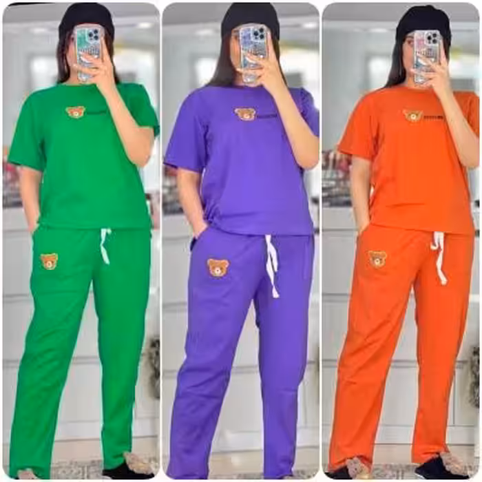 ست تیشرت و شلوار پنبه کیفیت عالی - کد 201