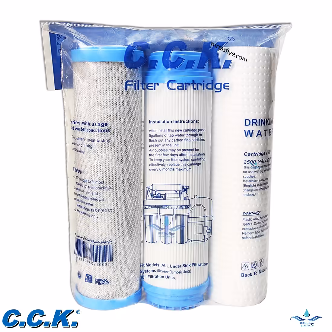 پک فیلتر 3 عددی تصفیه اب 