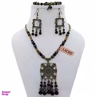 نیم ست زنانه لاچو (Lacho) مدل قاب عکس مشکی کد GG-08