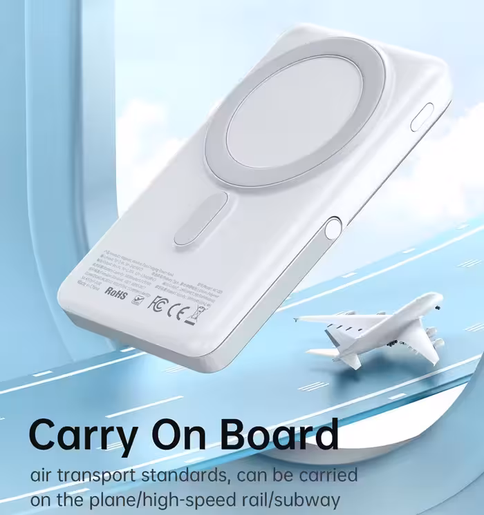 پاوربانک وایرلس 10000 مگ سیف مک دودو Mcdodo MC-0691 توان 20 وات دارای استند (سفید)