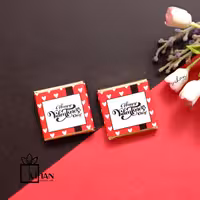 شکلات کادویی مربعی 3* 3 طرح ولنتاین 4