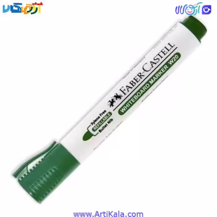 ماژیک وایت برد سبز فابرکاستل کد W20