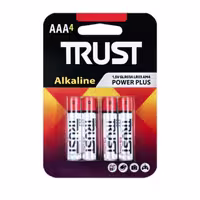 باتری نیم قلمی تراست Plus Alkaline بسته 4 عددی