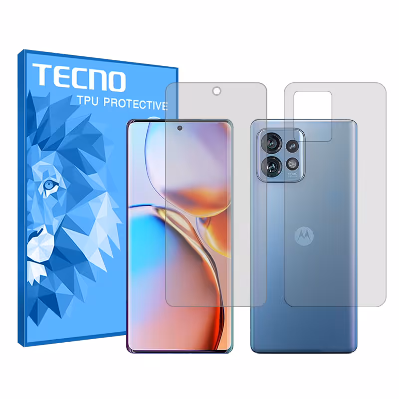 گلس صفحه نمایش و پشت گوشی موتورولا Edge 40 Pro مدل شفاف برند تکنو کد SS