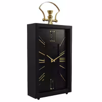 ساعت رومیزی آرتمیس مدل 2031 بلک (زه مشکی و صفحه مشکی) و اعداد گلد(طلایی)