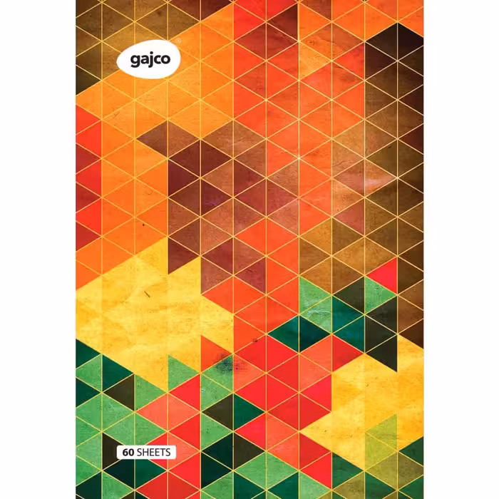 دفتر 60 برگ گاجکو طرح آبستره سه گوش با رایحه شکلات