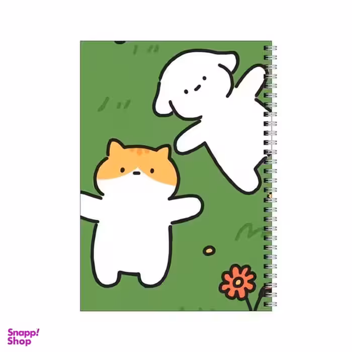 دفتر مشق 100 برگ بامبیلیپ طرح گربه و ببعی در چمن کد 5329088