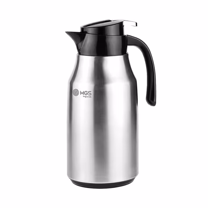 فلاسک بدنه استیل 1/6 لیتری شیشه) (صورتی) برند ام جی اس MGS کد کالا FS20112