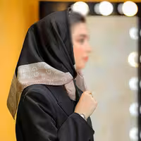 مینی اسکارف (باندانا) طرح  گوچی رنگ مشکی نسکافه ای ارسال رایگان 