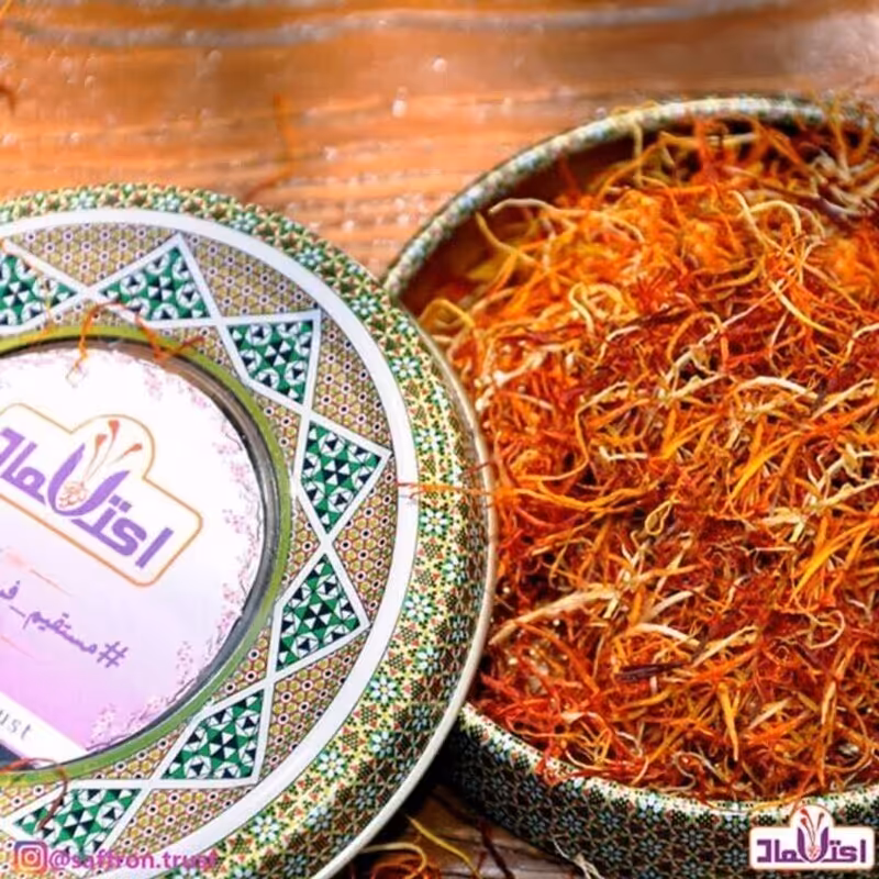 ریشه زعفران 4گرمی اعتماد باکیفیت ومعطر درظرف خاتم - حذف شده