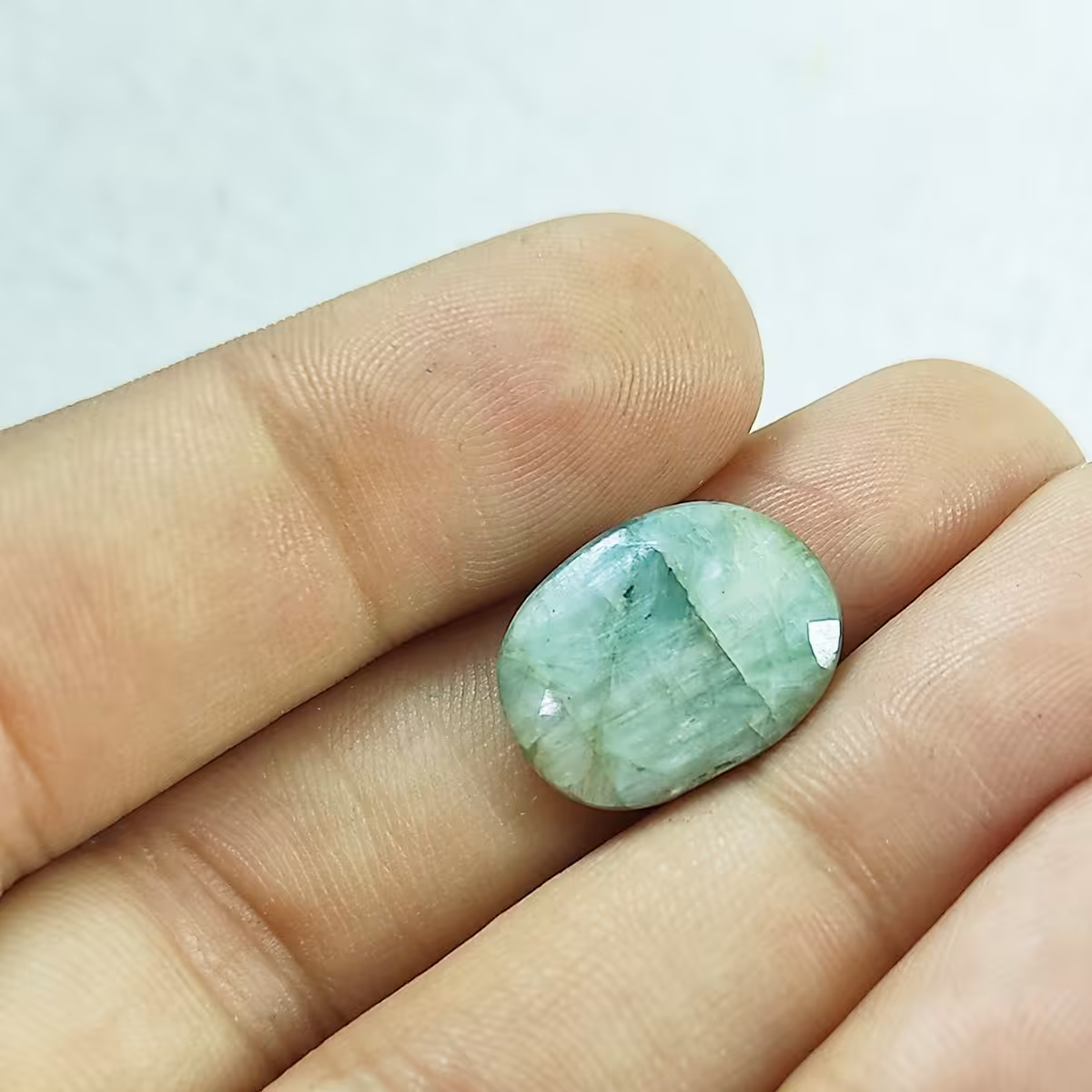 سنگ زمرد طبیعی مدل بیضی کد 5094201