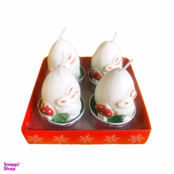 شمع مدل تخم مرغی کد 3936 بسته 4 عددی