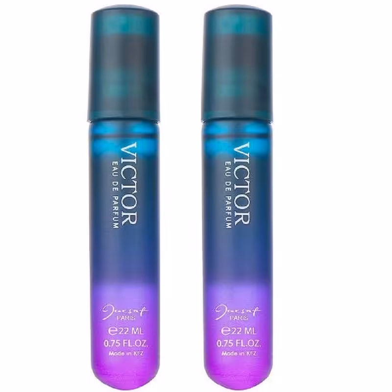 عطر جیبی مردانه ژک ساف مدل ویکتور حجم 22 میلی لیتر بسته 2 عددی