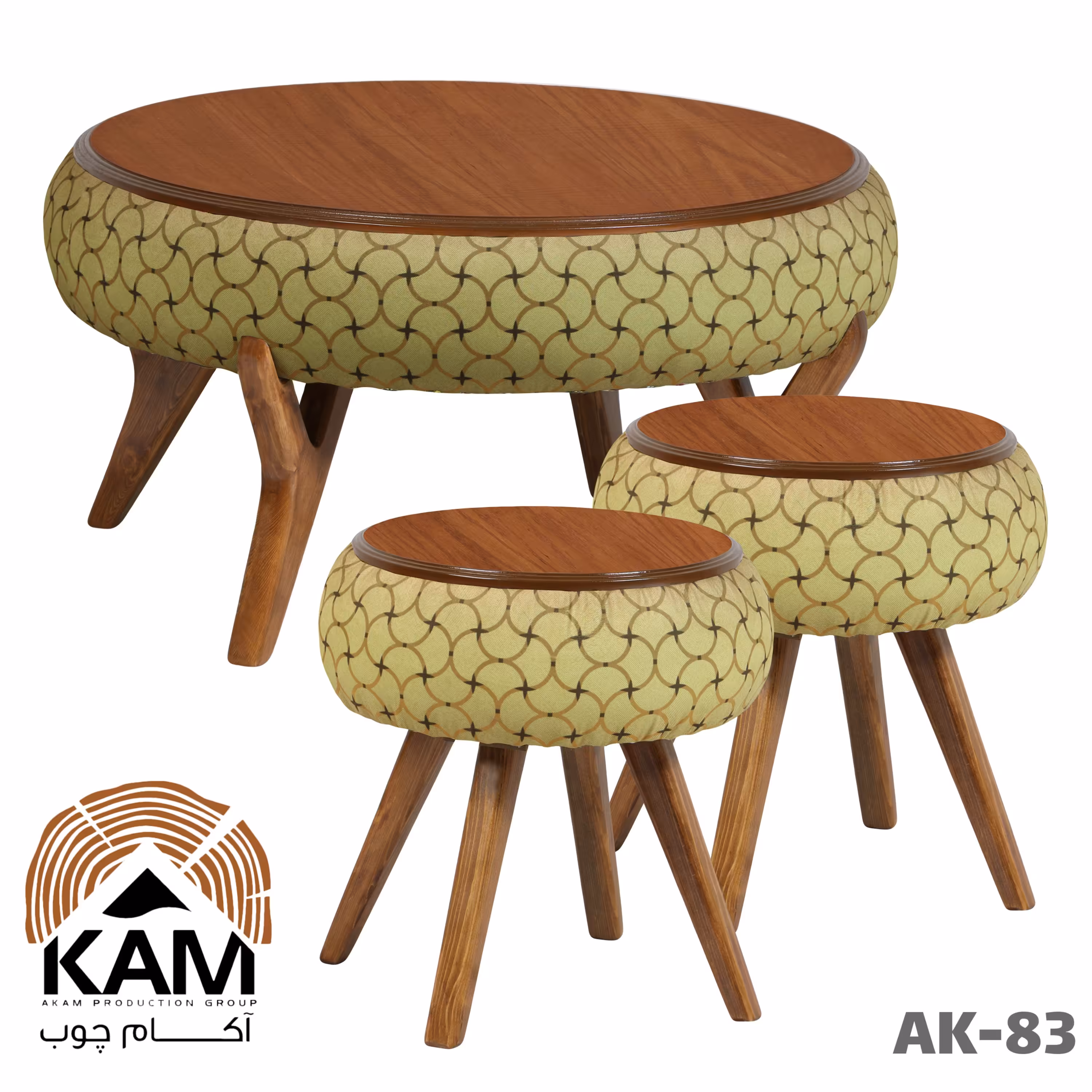 ست جلومبلی و عسلی آکام چوب مدل AK-83