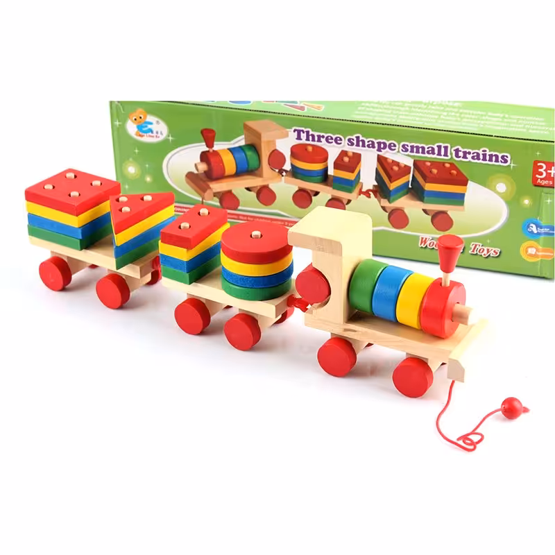 قطار چوبی جایگذاری اشکال مدل 1616