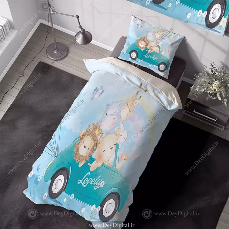 روتختی عروسکی حیوانات جنگل در ماشین pk-3123