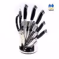 سرویس کارد و ساطور Bradantia - مدل سه خط - استیل مشکی