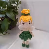 عروسک بافتنی تینکربل ارتفاع 20 سانتی متر