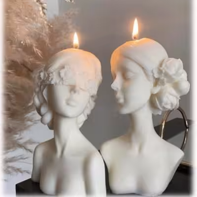 شمع بزرگ طرح ناتالیا با چشم بند کد 2037