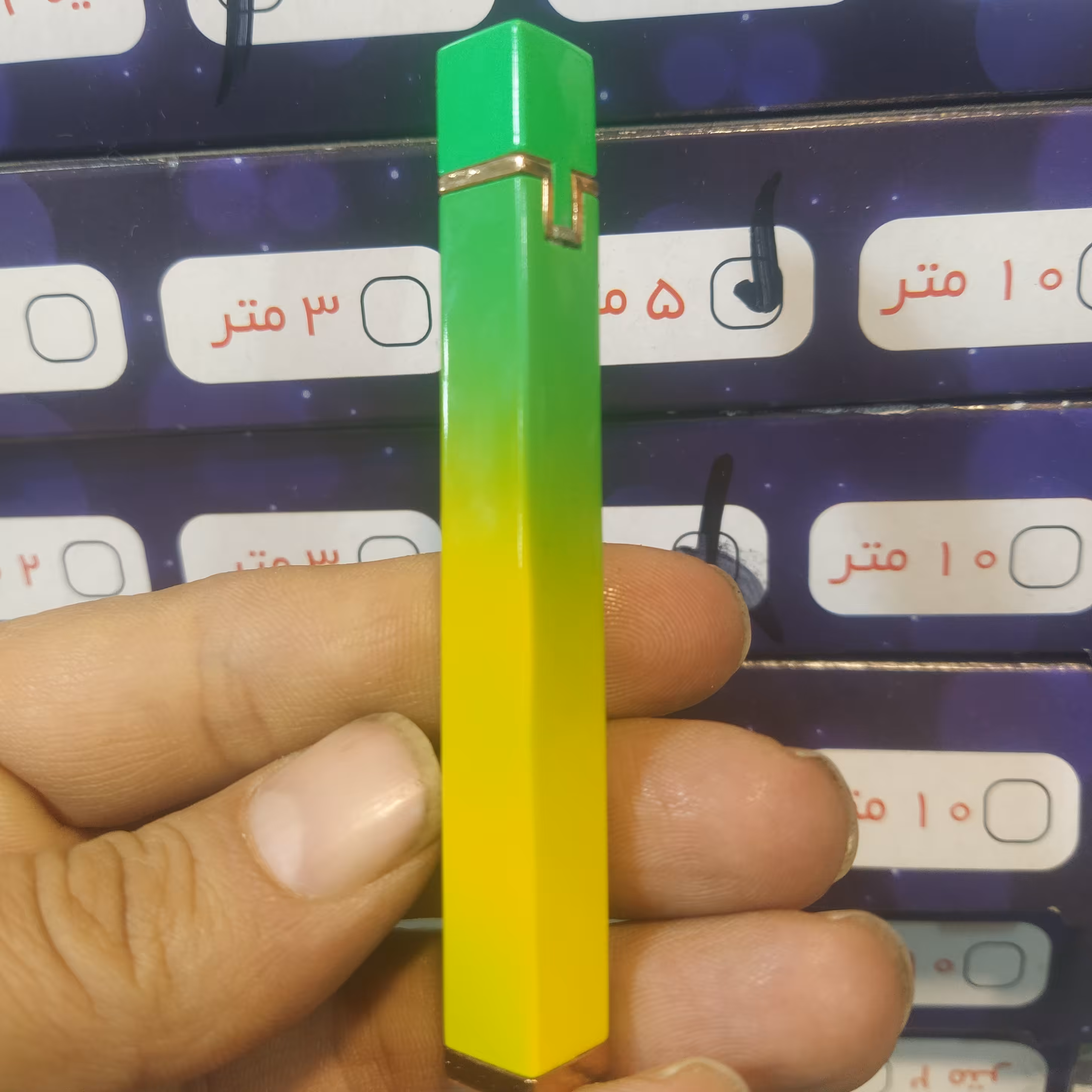 فندک فانتزی چهار گوش رنگی